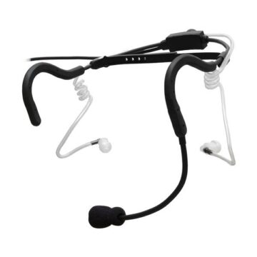 Behind-the-Head lightweight headset dual acoustic tube for Multicom