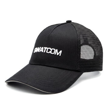 SWATCOM Black Half-Mesh Shooting Cap