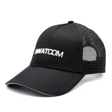 SWATCOM Black Half-Mesh Shooting Cap