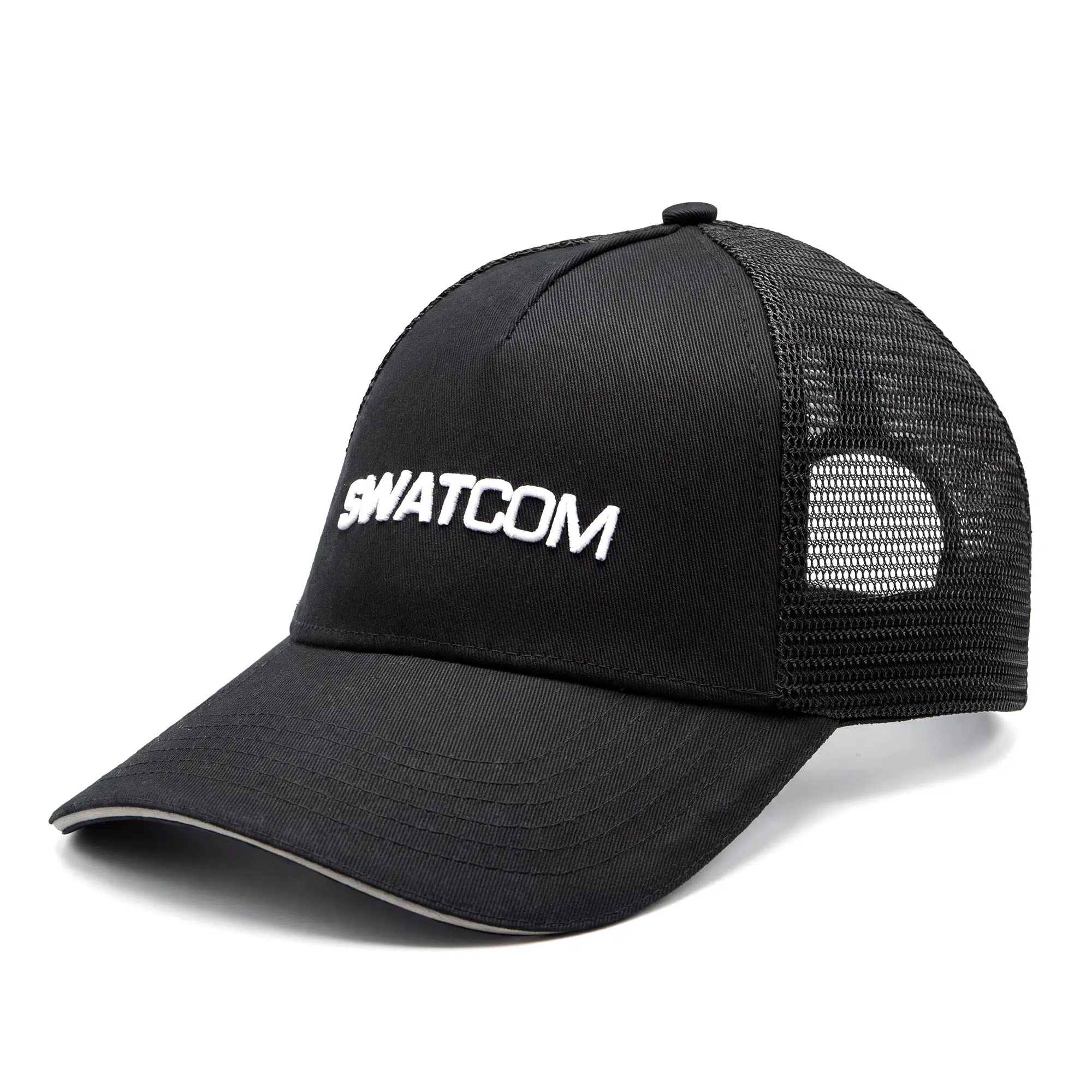 SWATCOM Black Half-Mesh Shooting Cap