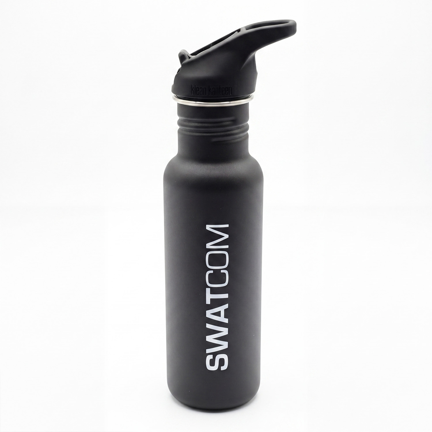 SWATCOM Klean Kanteen Black Single Wall Bottle with Flip Seal Sports Cap 523ml